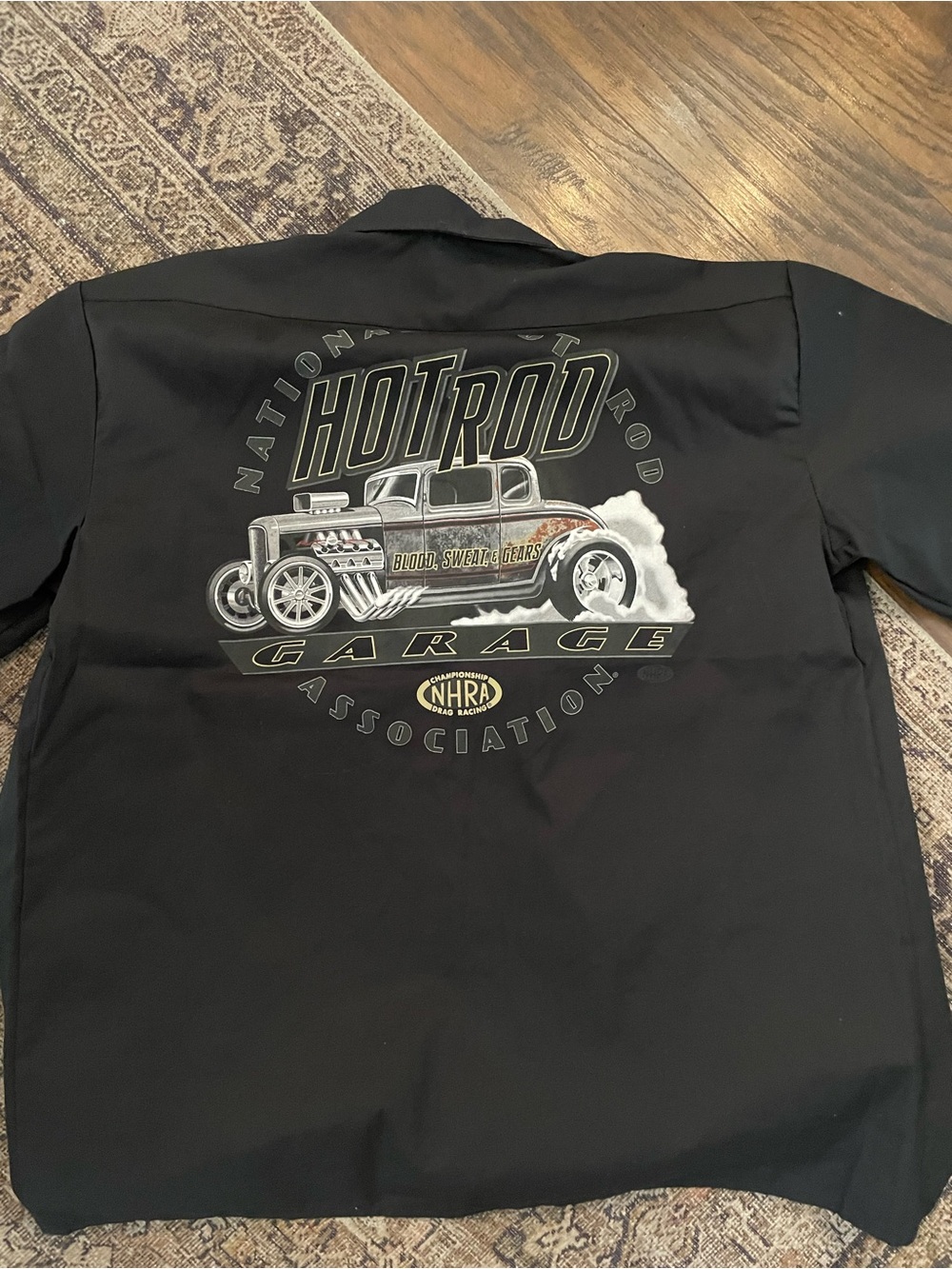 Dickies NHRA Hot Rod Garage Black Men's Work Shirt